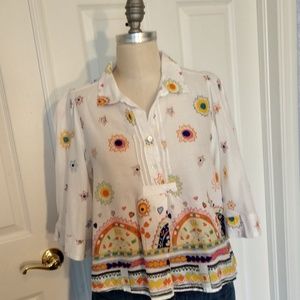 ANTHROPOLOGIE MAEVE eliot popover blouse
